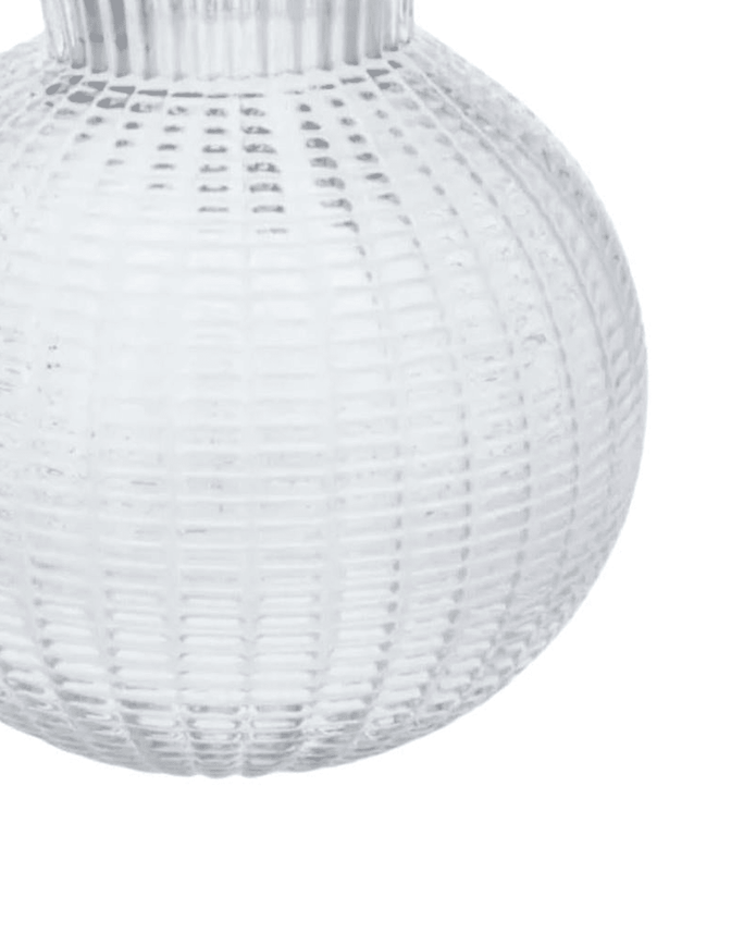 Clear Glass Woven Ball Vase