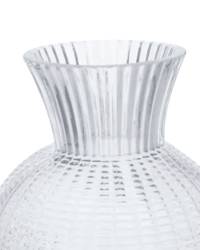 Clear Glass Woven Ball Vase