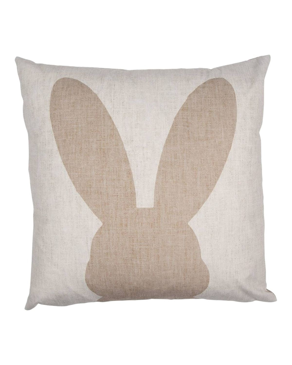 Cream And Beige Rabbit Cushion Cover