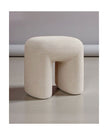 Cream Boucle Arched Foot Stool