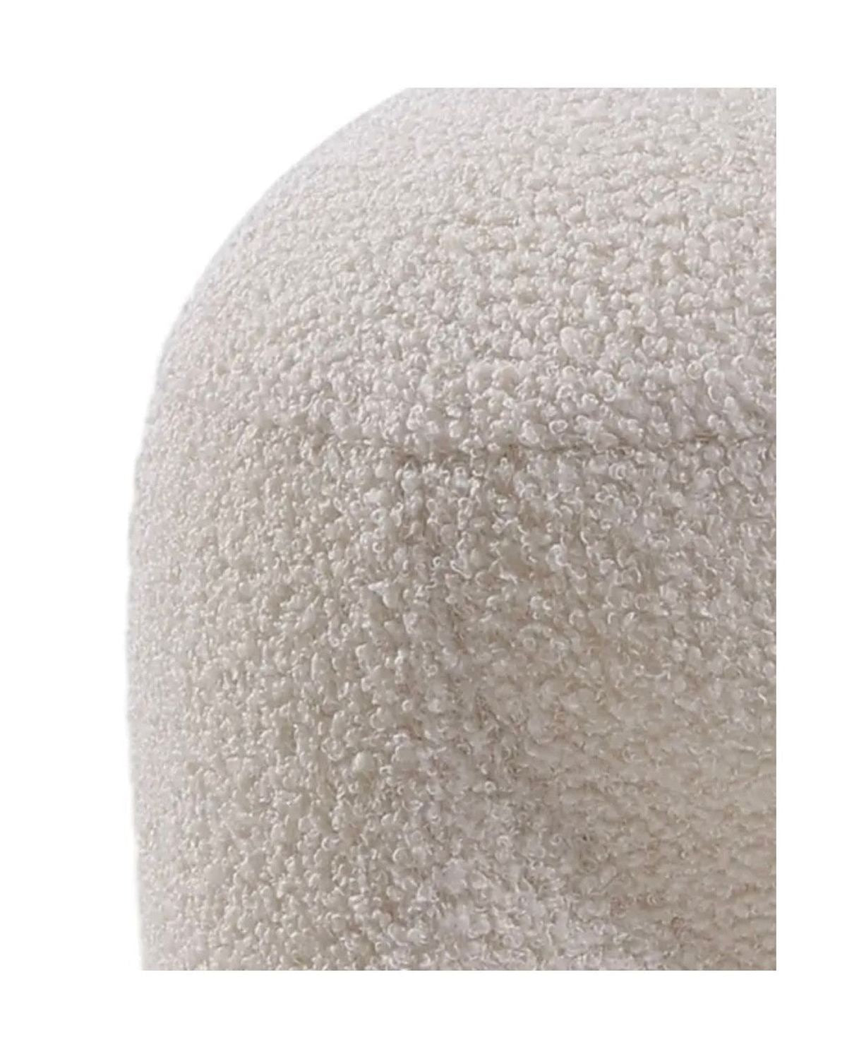 Cream Boucle Arched Foot Stool