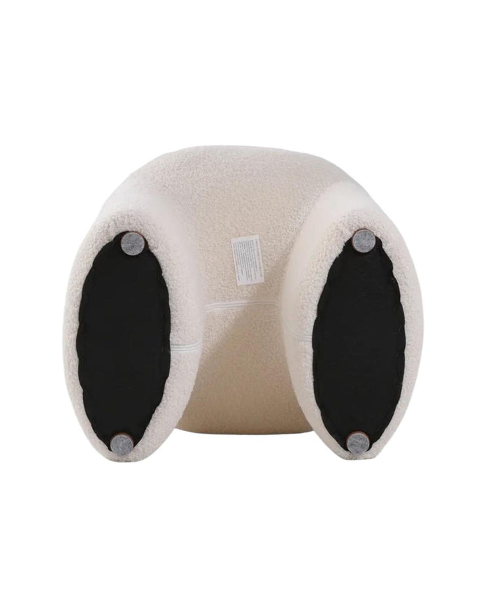 Cream Boucle Arched Foot Stool