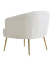 Cream Boucle Chair With Gold Hairpin Legs
