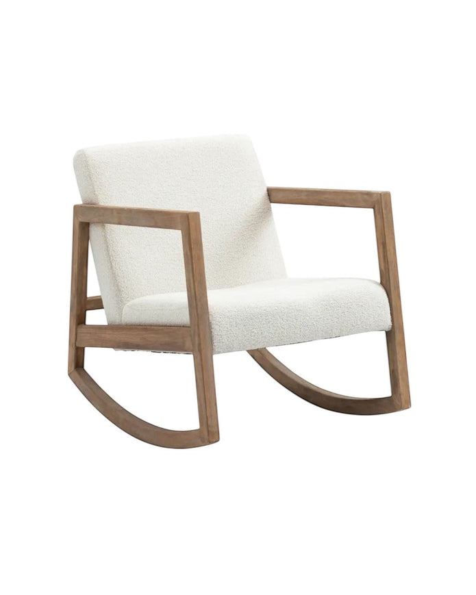 Cream Boucle Rocking Chair - PRE ORDER UP TO 14 DAYS DELIVERY