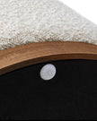 Cream Boucle Round Storage Foot Stool