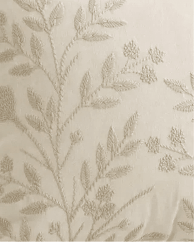 Cream Floral Embroidered Cushion Cover - Soft FurnishingsSoft Furnishings - Lulu Loves Home