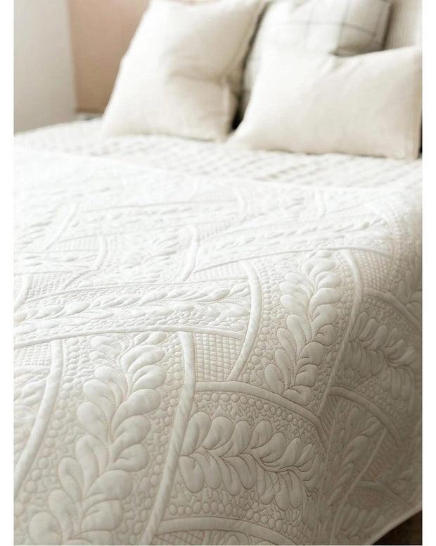 Cream Luxury Linen Bed Runner Quilt - 180cm x 90cm - Soft FurnishingsSoft Furnishings - Lulu Loves Home