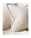 Cream Woven Design Cushion Cover - PRE ORDER TWO WEEK DELIVERY