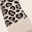 Cream Fluffy Leopard Print Socks