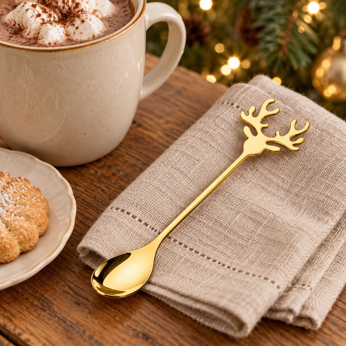 Reindeer Gold Spoon