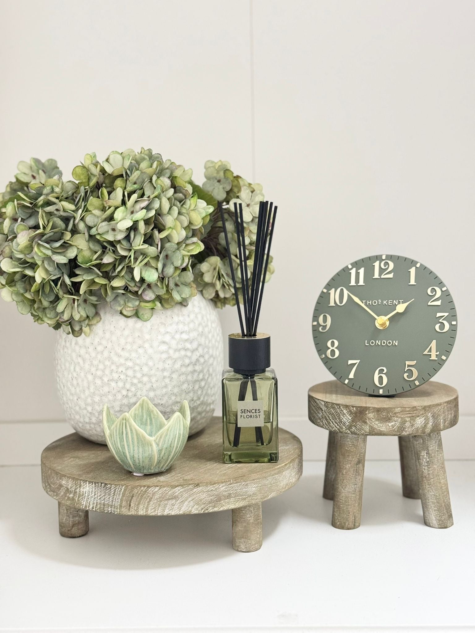 Natural wooden round rustic display riser by Gisela Graham, small or large home decor piece, showcasing a smooth, round wooden surface.