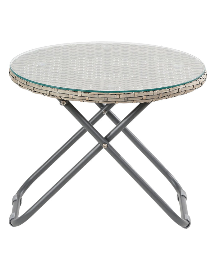 Natural rattan garden furniture set featuring a chair and table from Pacific Lifestyle Ltd, perfect for outdoor relaxation.