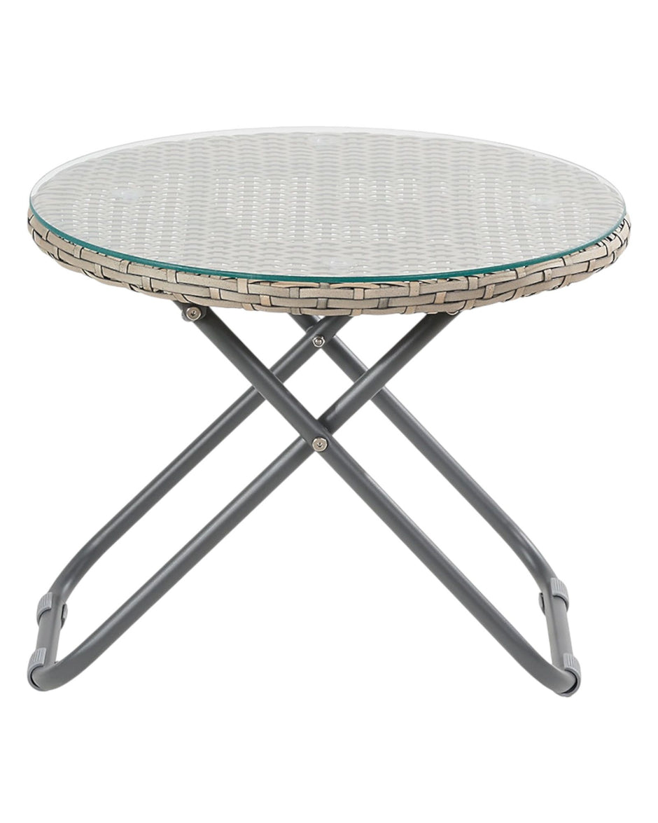 Natural rattan garden furniture set featuring a chair and table from Pacific Lifestyle Ltd, perfect for outdoor relaxation.