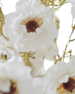 Artificial white and neutral poppy flower stem from Starlight Express, showcasing realistic blooms on a green stem.