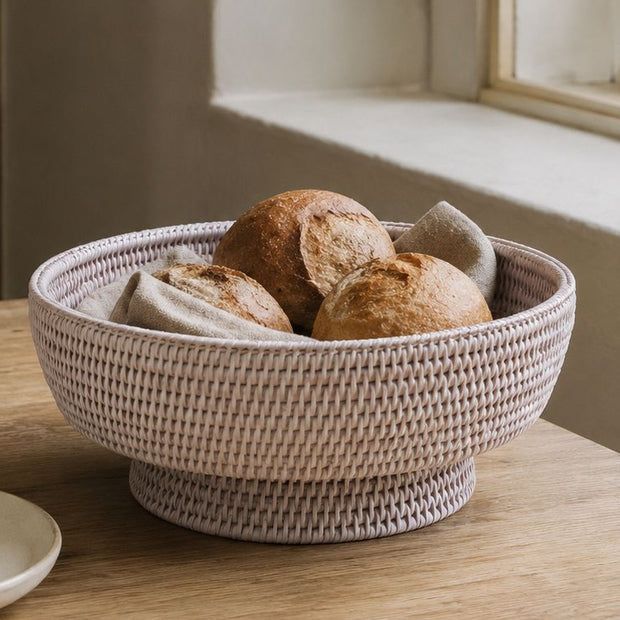 Wickham Rattan Footed Fruit Bowl