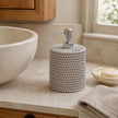 Wickham Rattan Soap Dispenser With Ceramic Bottle