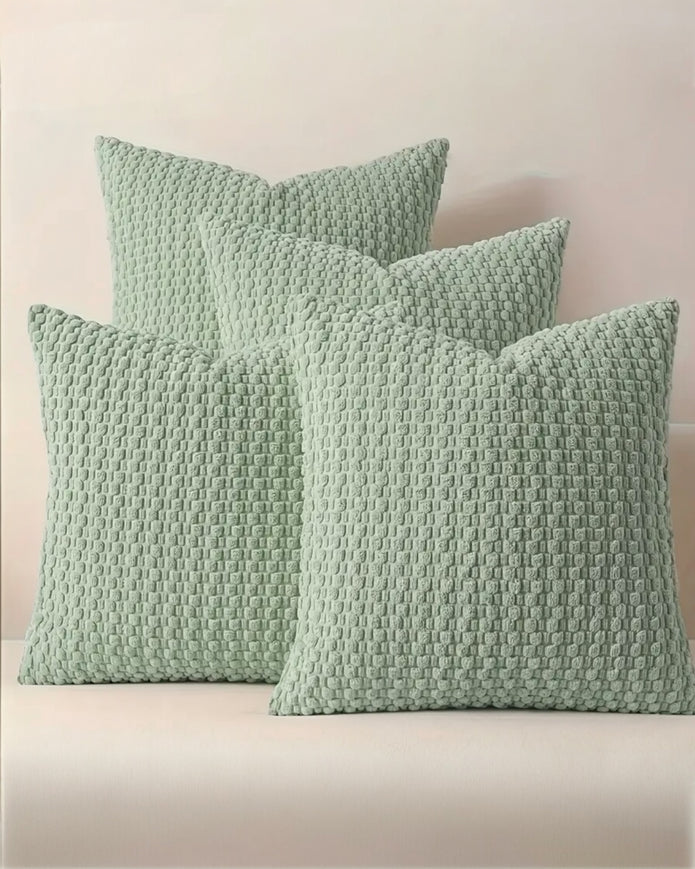 Sage Green Honeycomb Woven Design Cushion Cover - PRE ORDER TWO WEEK DELIVERY