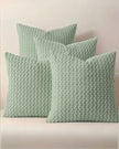 Sage Green Honeycomb Woven Design Cushion Cover - PRE ORDER TWO WEEK DELIVERY