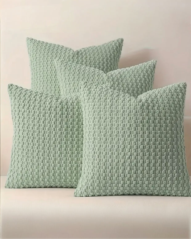 Sage Green Honeycomb Woven Design Cushion Cover - PRE ORDER TWO WEEK DELIVERY