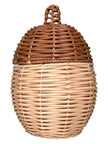 Rattan Acorn Storage Basket with Lid – Natural Decorative Storage Solution
