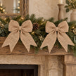 Hessian Bow Decoration - Set of Two
