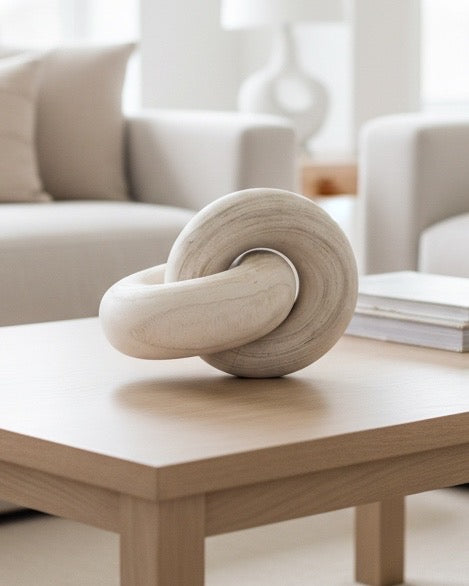 Wooden single knot home decor piece by Starlight Express, showcasing smooth natural wood with a single decorative knot.