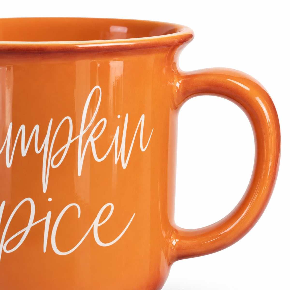 Orange Ceramic Pumpkin Spice Coffee Mug
