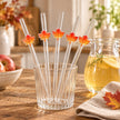 Glass Autumn Maple Leaf Straw