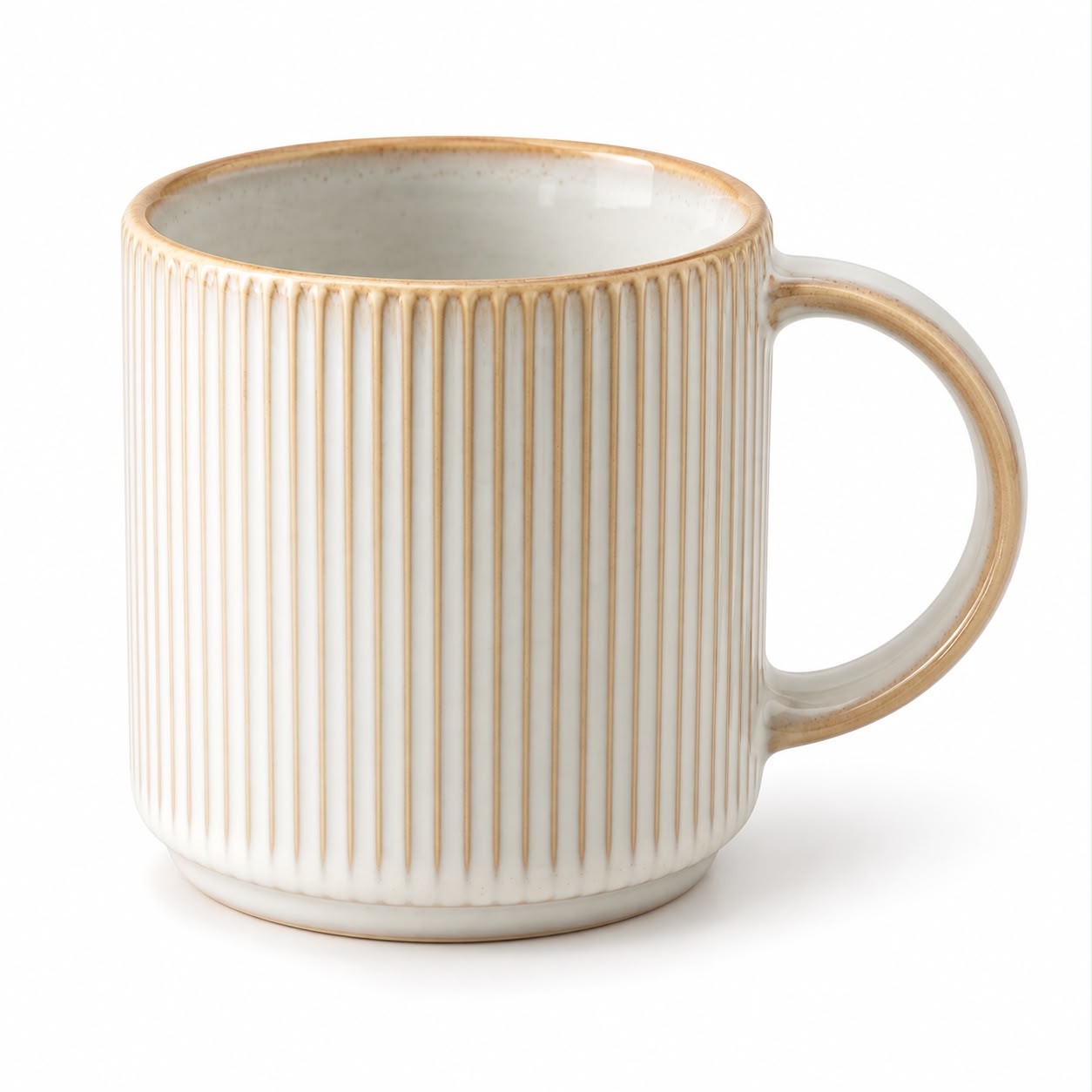Neutral Ribbed Mug