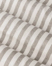Riva Home yard natural striped blackout eyelet curtains in black and beige with soft fabric and eyelet top design.