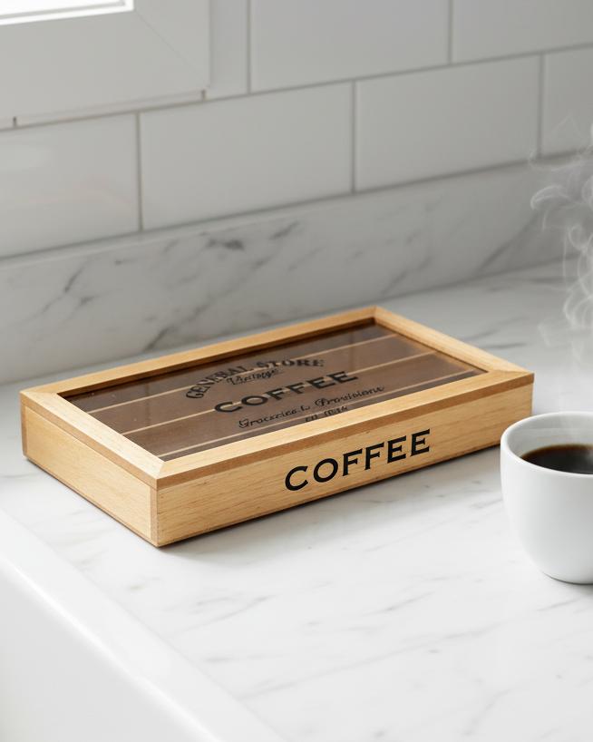 Nespresso Coffee Pod Wooden Storage Box