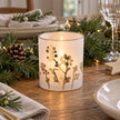 White and gold glass tealight holder for Christmas by Heaven Sends, featuring a festive design perfect for holiday decor.