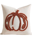 Orange Chenille Pumpkin Cushion Cover