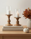 Glass Pillar Candle Holder