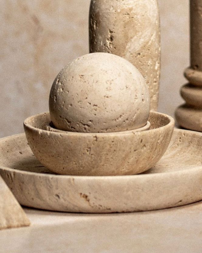 Travertine Decorative Small Bowl
