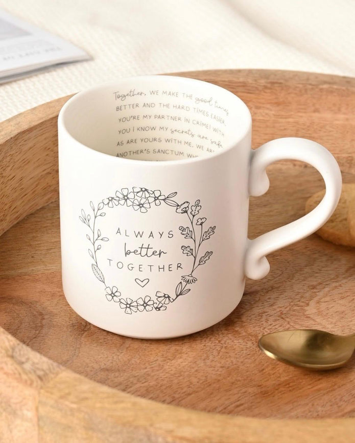 Beige Moments Mug - Always Better Together - Neutral Ceramic Coffee Cup
