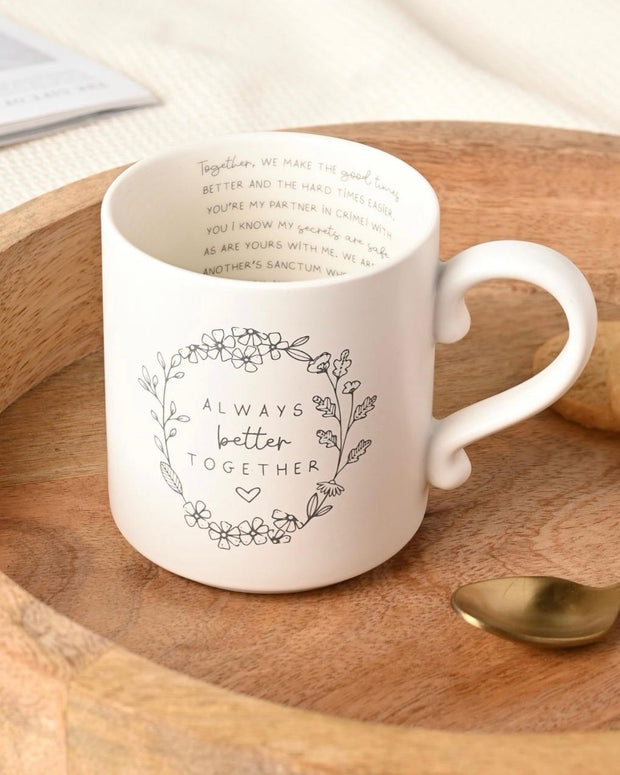 Beige Moments Mug - Always Better Together - Neutral Ceramic Coffee Cup