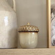 Neutral Ceramic Acorn Pot