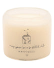 Beige Moments Double Wick Candle - Happy Home