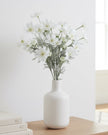 Artificial Cream Cosmos Flower Stem from Starlight Express, showcasing realistic cream-colored cosmos blossoms on a green stem.