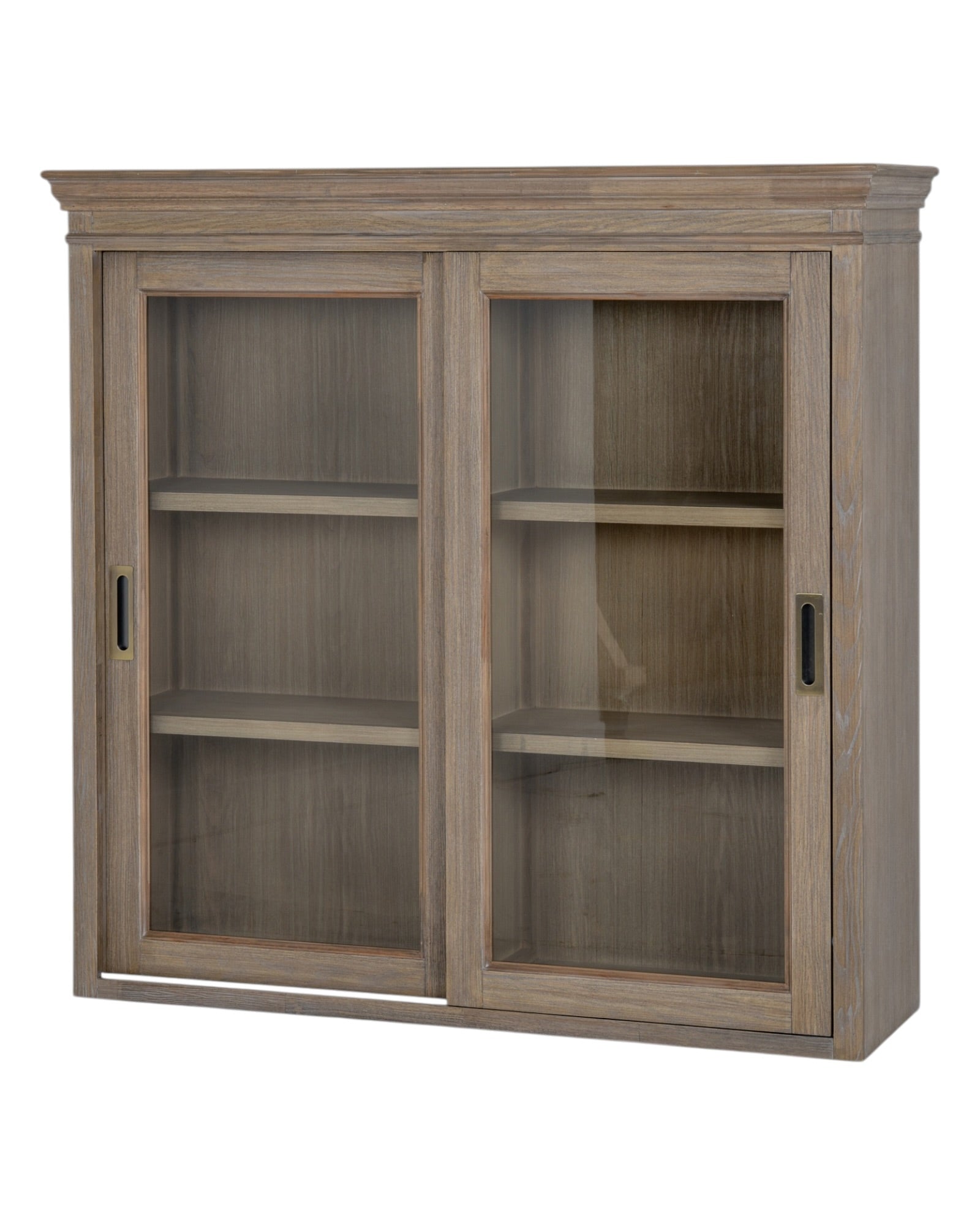 Sliding glass dresser top from Hill Interiors Delphine Collection, showcasing sleek glass surface and modern furniture design.