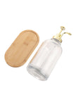 Gold coffee syrup dispenser with matching label set, ideal for coffee station kitchen and dining organization by Starlight Express