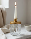 Brass And Glass Jar Candle Holder