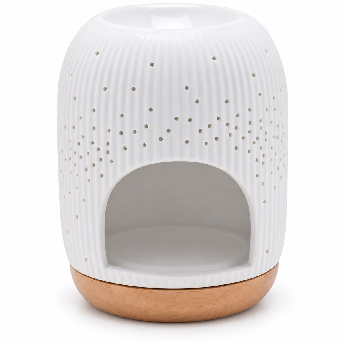 White Ceramic Loire Wax Melt & Oil Burner - Polka Dot — product image 7