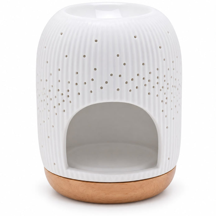 White Ceramic Loire Wax Melt & Oil Burner - Polka Dot — product image 7