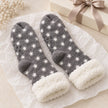 Cosy Slipper Socks - Grey Stars