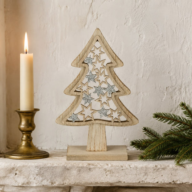 Small Wooden Star Tree Decor