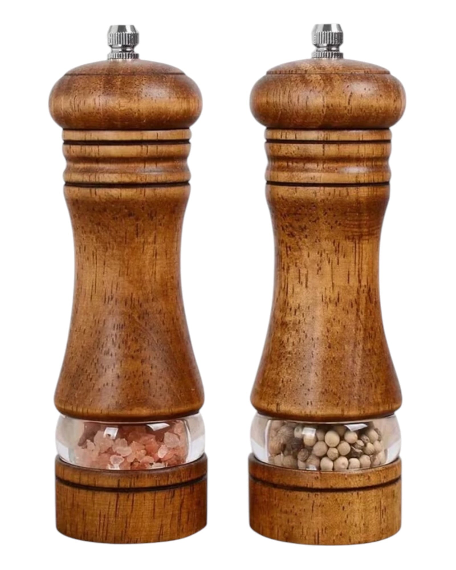 Wooden Salt And Pepper Mills - Set of Two