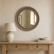 Wickham Rattan Natural Round Mirror