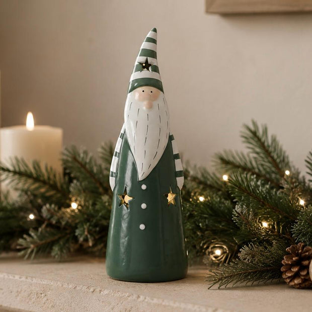 Dark Green And White Light Up LED Ceramic Gonk